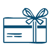Icono de caja de regalo de recompensas